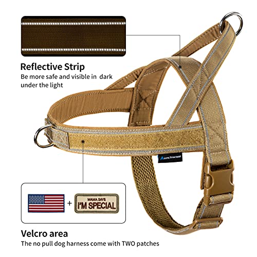 Close up of padded chest strap on Annchwool harness