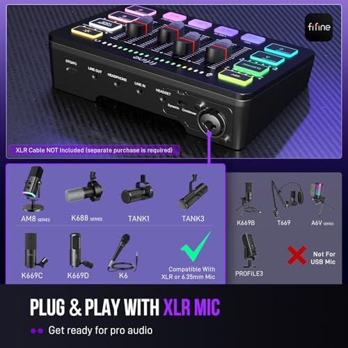 FIFINE SC3 connection ports layout