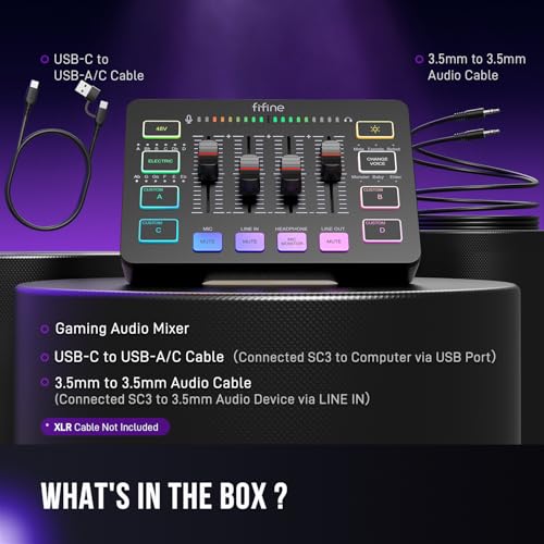 FIFINE Ampligame SC3 studio setup example