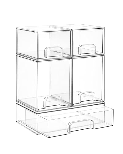 Vtopmart 5-piece stackable drawer set
