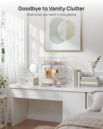 Organized bathroom vanity with Vtopmart bins