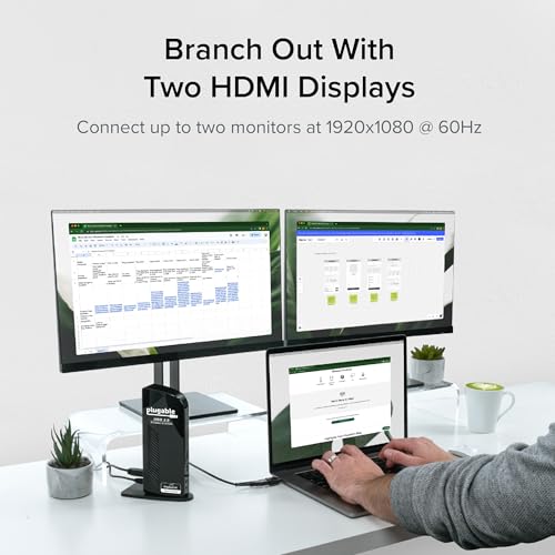 Rear HDMI and Ethernet ports on Plugable UD-3900
