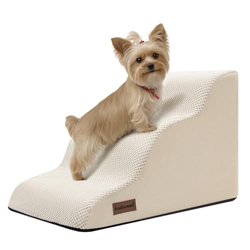 Aodisman 3-step beige dog stairs