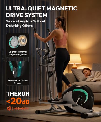 THERUN Elliptical showing dual handlebars for training