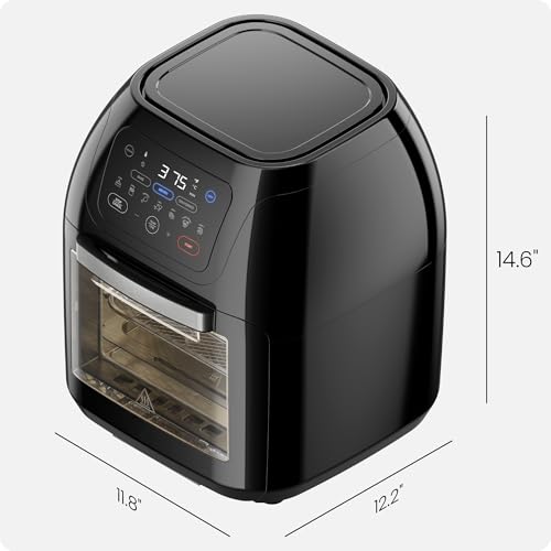 Chefman 10L air fryer accessories spread out