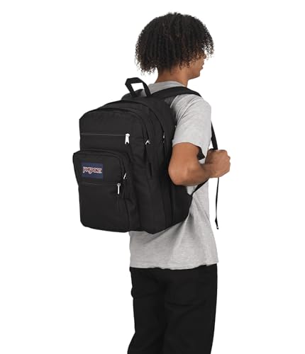 JanSport Big Student Black side water bottle pocket