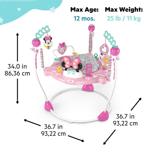 Baby using the Bright Starts Minnie Mouse Forever Besties Jumper