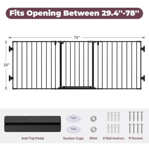 Black metal finish of Cideny baby gate