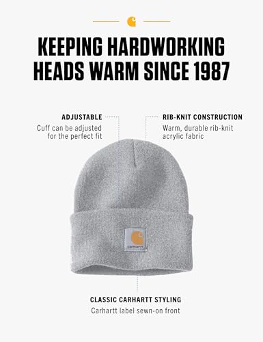 Carhartt Men's Knit Cuffed Beanie folded cuff detail