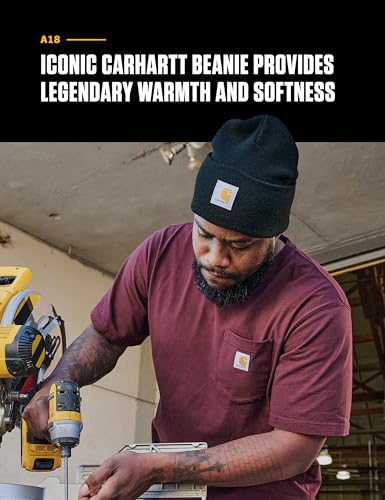Carhartt Men's Knit Cuffed Beanie fabric texture close up