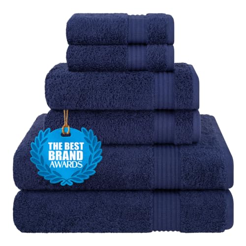 Cotton Paradise Bekos Navy Blue 6 piece towel set