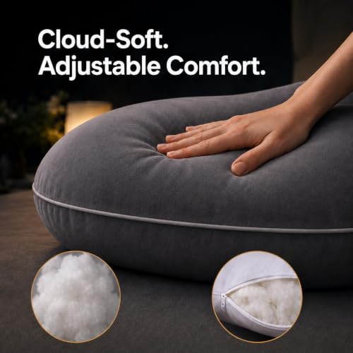 ALLOPERA pillow positioned for side sleeping comfort