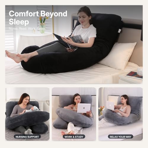 Full display of the 57-inch U-shape pillow structure