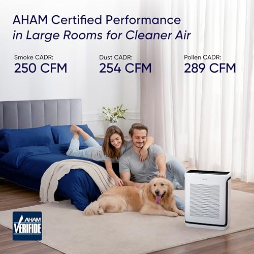 Levoit air purifier in living room
