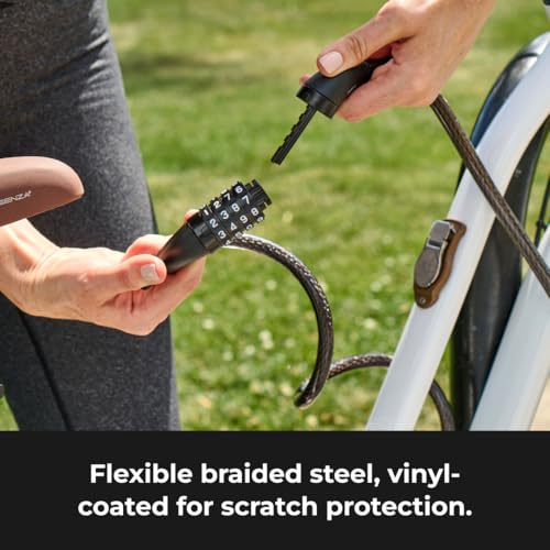 Master Lock 5 foot bike lock in black