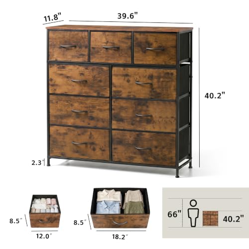 Detail of wood top on WLIVE dresser