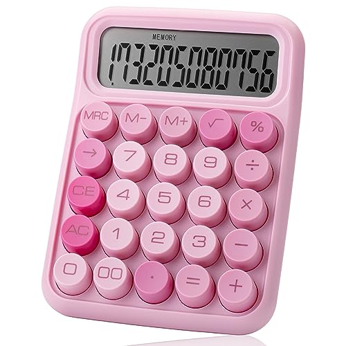 Mr. Pen mechanical switch calculator pink front view