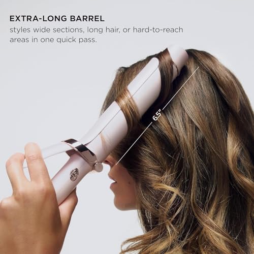 Close up of T3 curling iron extra-long barrel