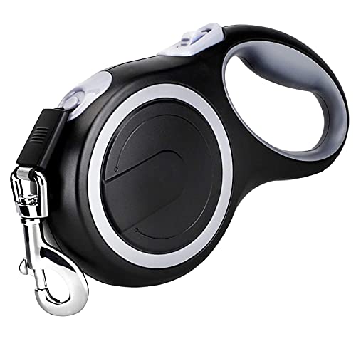 MK-DEF 26Ft Retractable Dog Leash in black