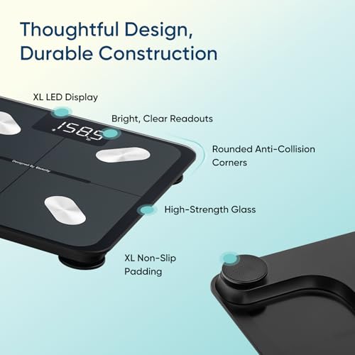 Side profile of Etekcity black smart scale