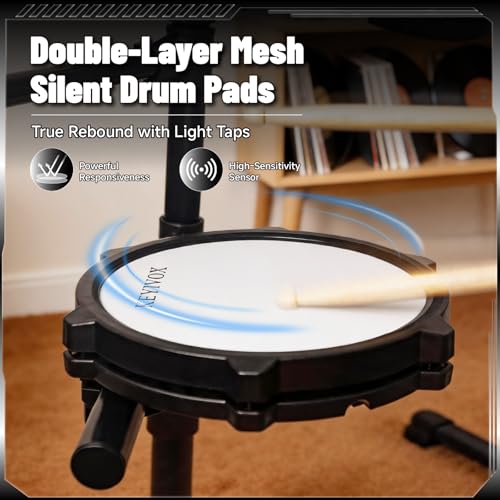 Included headphones and drum sticks