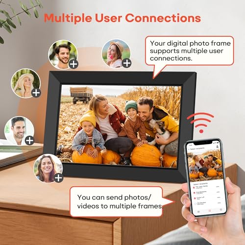 BIGASUO 10.1 Inch WiFi frame in a home setting