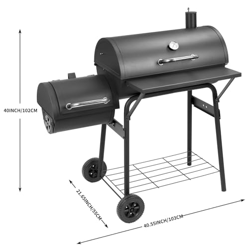 Temperature gauge on grill lid