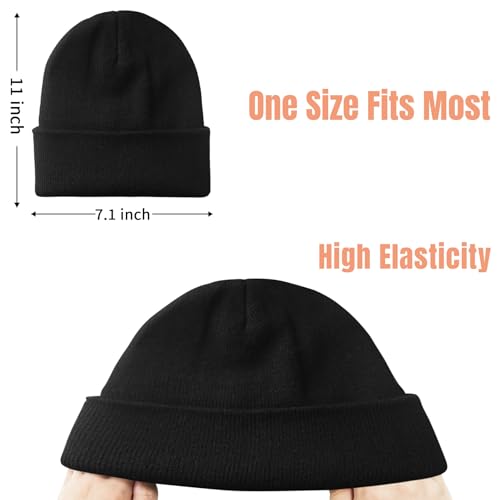 NPJY beanie worn by model showing fit