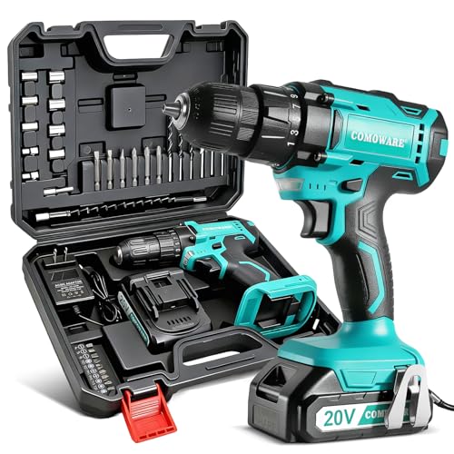 Green COMOWARE 20V cordless drill