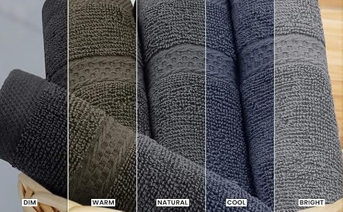Full set of 8 Utopia Towels laid out flat