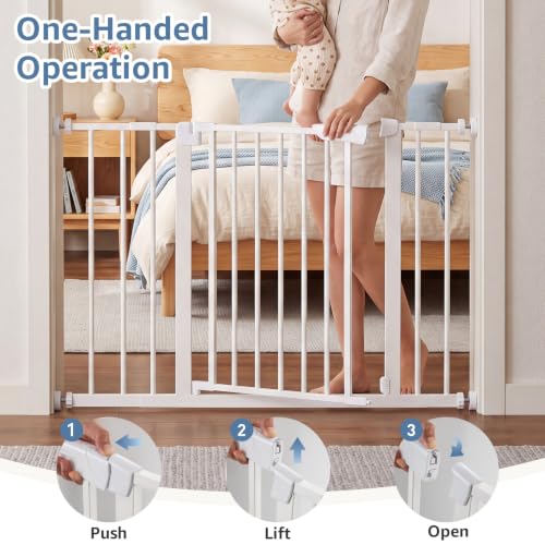 DUMOS baby gate installed on stairs