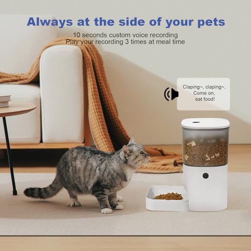 Side profile of the ANDOLL HOME automatic pet feeder