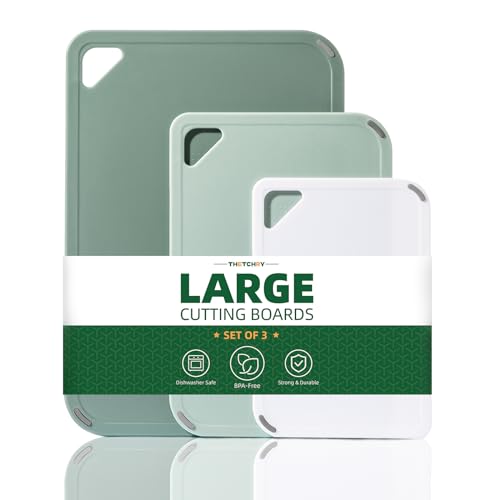 THETCHRY Plastic Cutting Board Set of 3 green