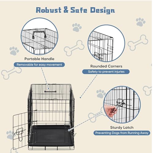 DUMOS Dog Crate 30 Inch door latch detail