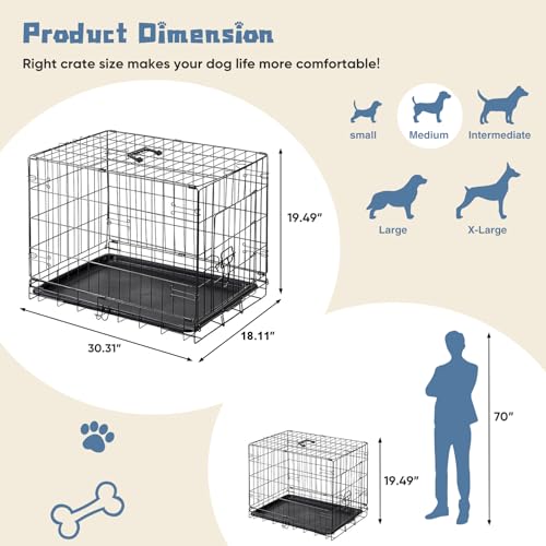 DUMOS Dog Crate 30 Inch interior divider
