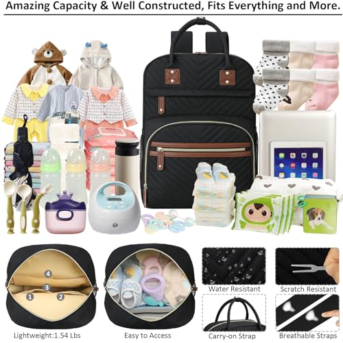 Tenot Diaper Bag interior storage compartments