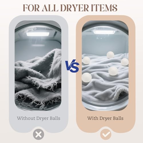 Natural wool balls for static reduction