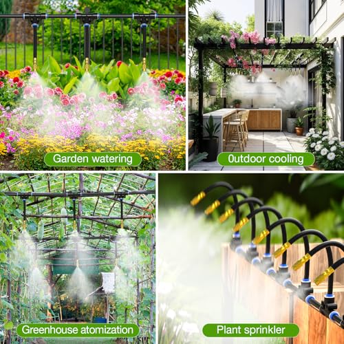 MIXC irrigation system setup in a garden bed