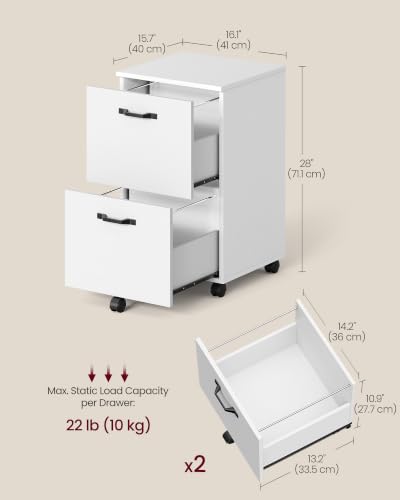 VASAGLE filing cabinet under desk