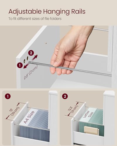 VASAGLE mobile file cabinet casters