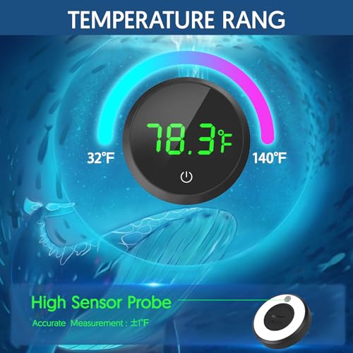 Close up of QZQ aquarium thermometer sensor
