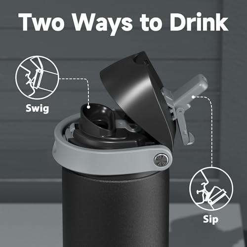 Side profile of Meoky stainless steel bottle