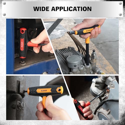 Side profile of T-handle ergonomics
