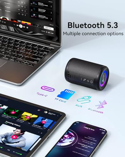 LENRUE FA02 wireless speaker lifestyle setting outdoors