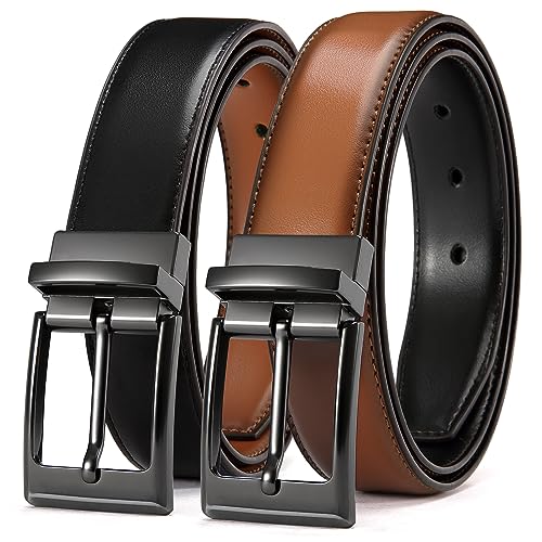 CHAOREN reversible leather belt in black