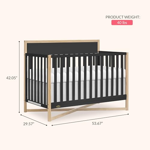Dream On Me Owen crib Vintage White Oak finish