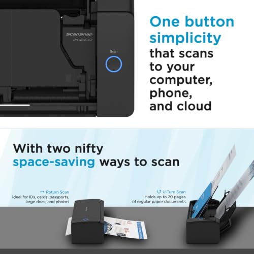 ScanSnap iX1300 compact paper path