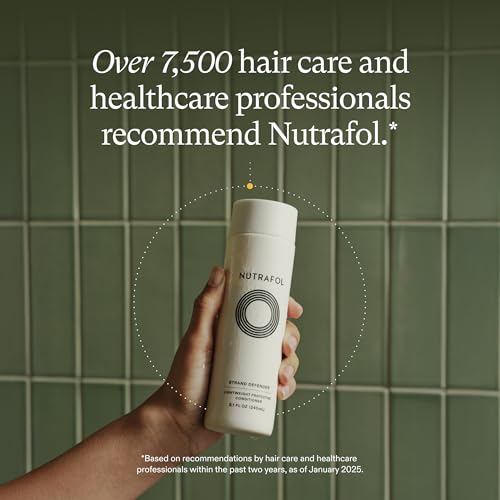 Nutrafol hair care bottle side view