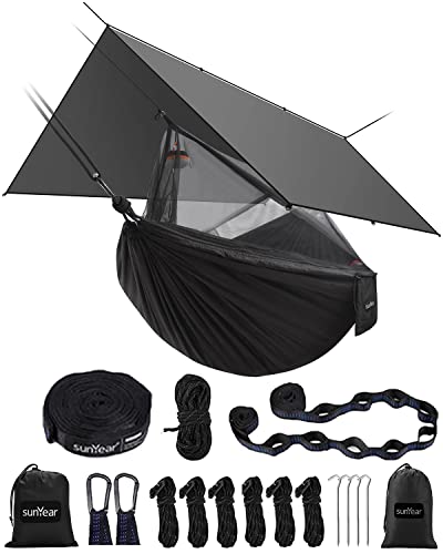Sunyear camping hammock with rain fly