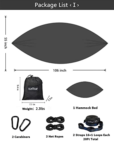 Sunyear hammock hardware and straps